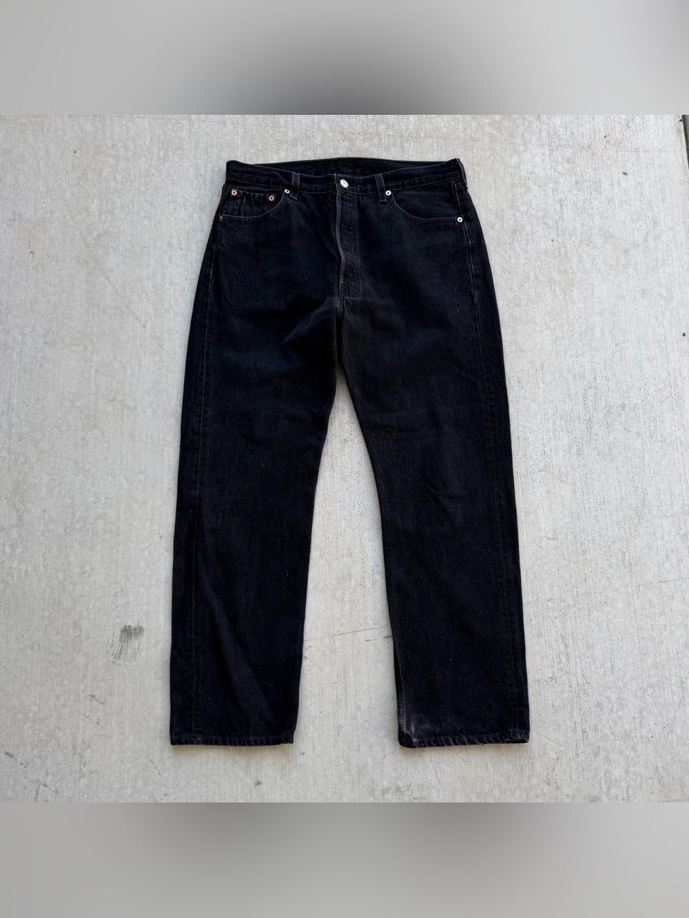 Vintage Levi’s 501 Jeans Made In USA Button Fly Black Hidden Rivets